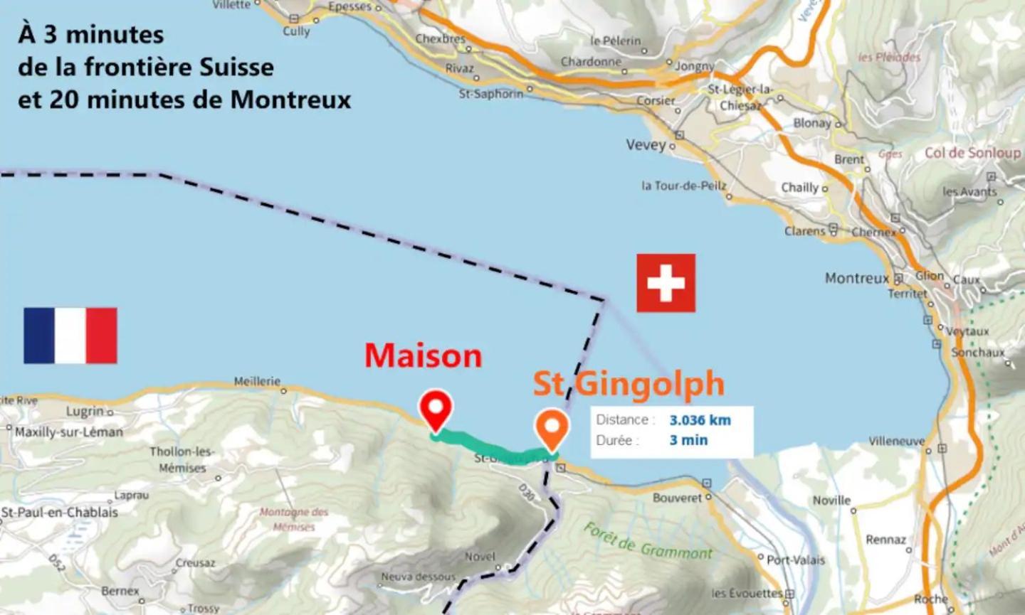Chez Malou & Hugo Vue Lac Proche Suisse & Stations ! Saint-Gingolph Ngoại thất bức ảnh